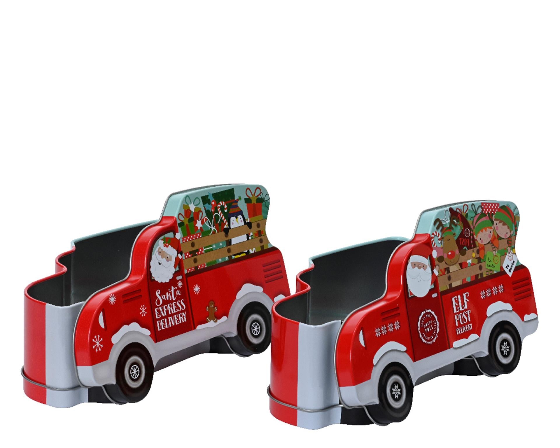 Lumineo opbergblik bestelbus met kerstman