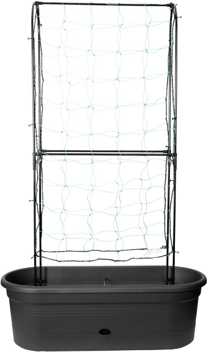 Elho green basics veggie wall 80 - kweekbak - verticaal tuinieren - 100% gerecycled plastic - ø 77.5 x h 26.0 cm - living black