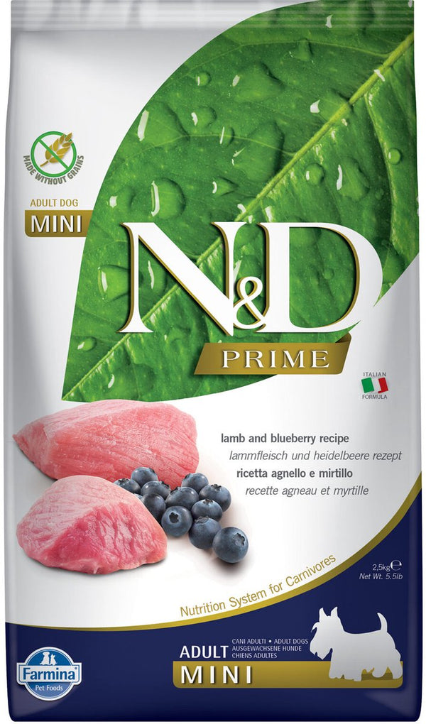 Farmina n d prime adult mini - lamb and blueberry - 2,5 kg