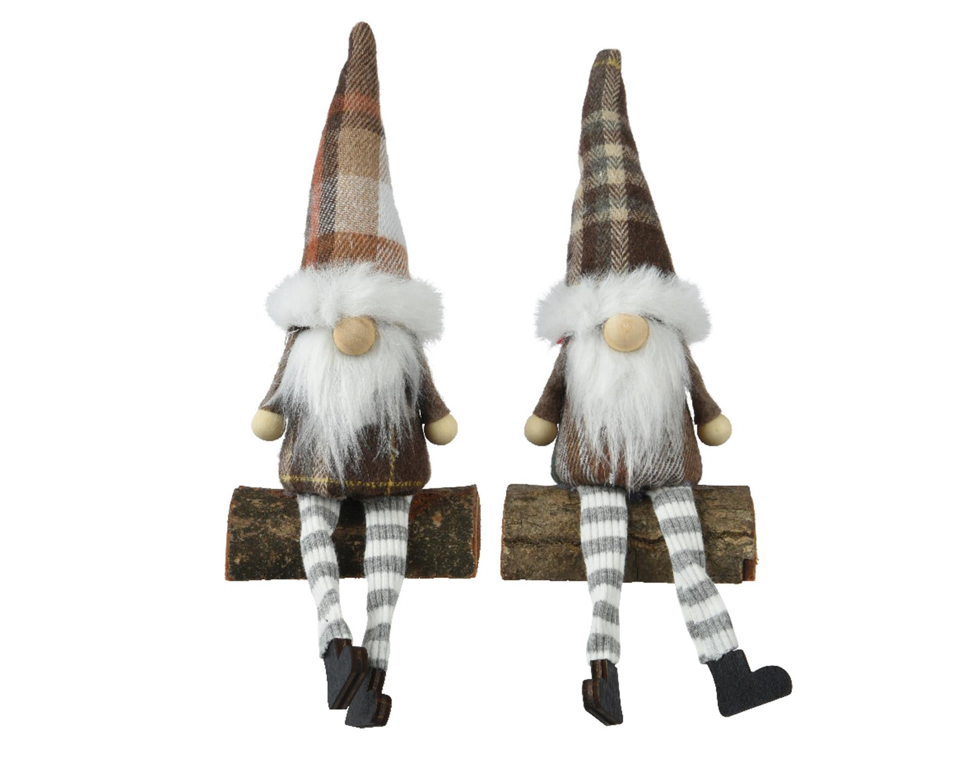 Decoris beeld gnoom op boomstam 14cm