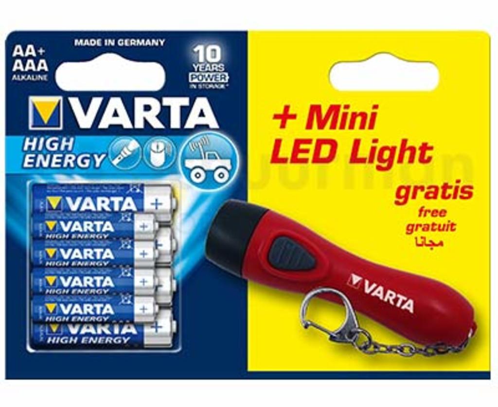 Varta batt va lr6 lr03 4 aa + 4 aaa m mini led light