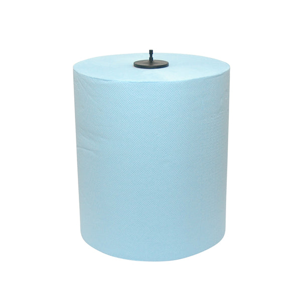 Euro products euro matic handdoekrol 2 laags blauw (6x 150m)