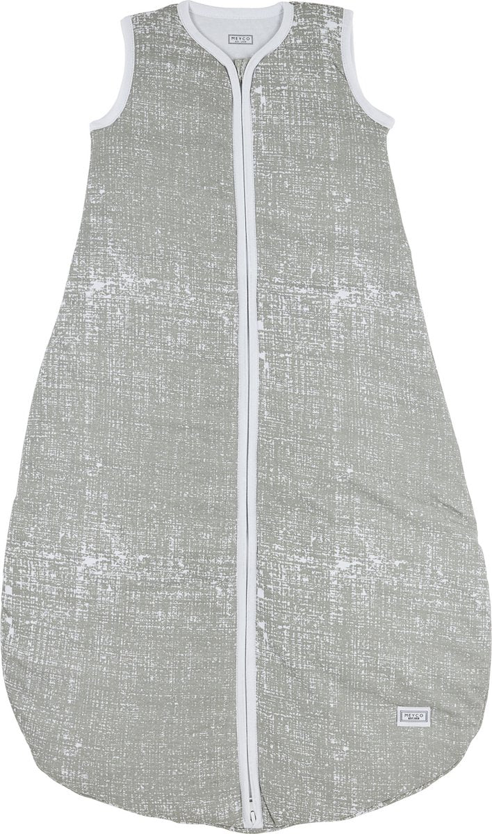 Meyco baby fine lines baby zomerslaapzak rond - grey - 110cm - 0.5 tog
