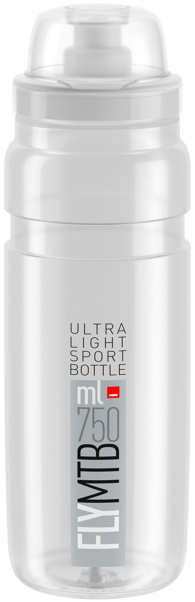 Elite bidon fly mtb bottle fly mtb 750ml clear grey