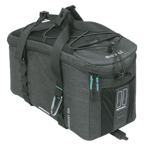 Basil bagagedragertas Discovery 365d mik 9 liter 34 x 16 x 18 cm - zwart