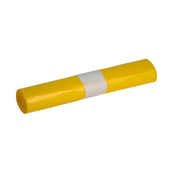 Afvalzak powersterko recy geel 58x100cm t23 70 liter 20 rollen a 25stuks