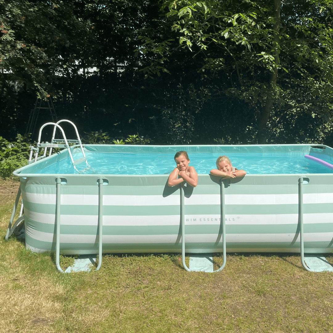 Essentie | groen wit opzet zwembad 400x200x100 cm incl. opzetstuk accessoires