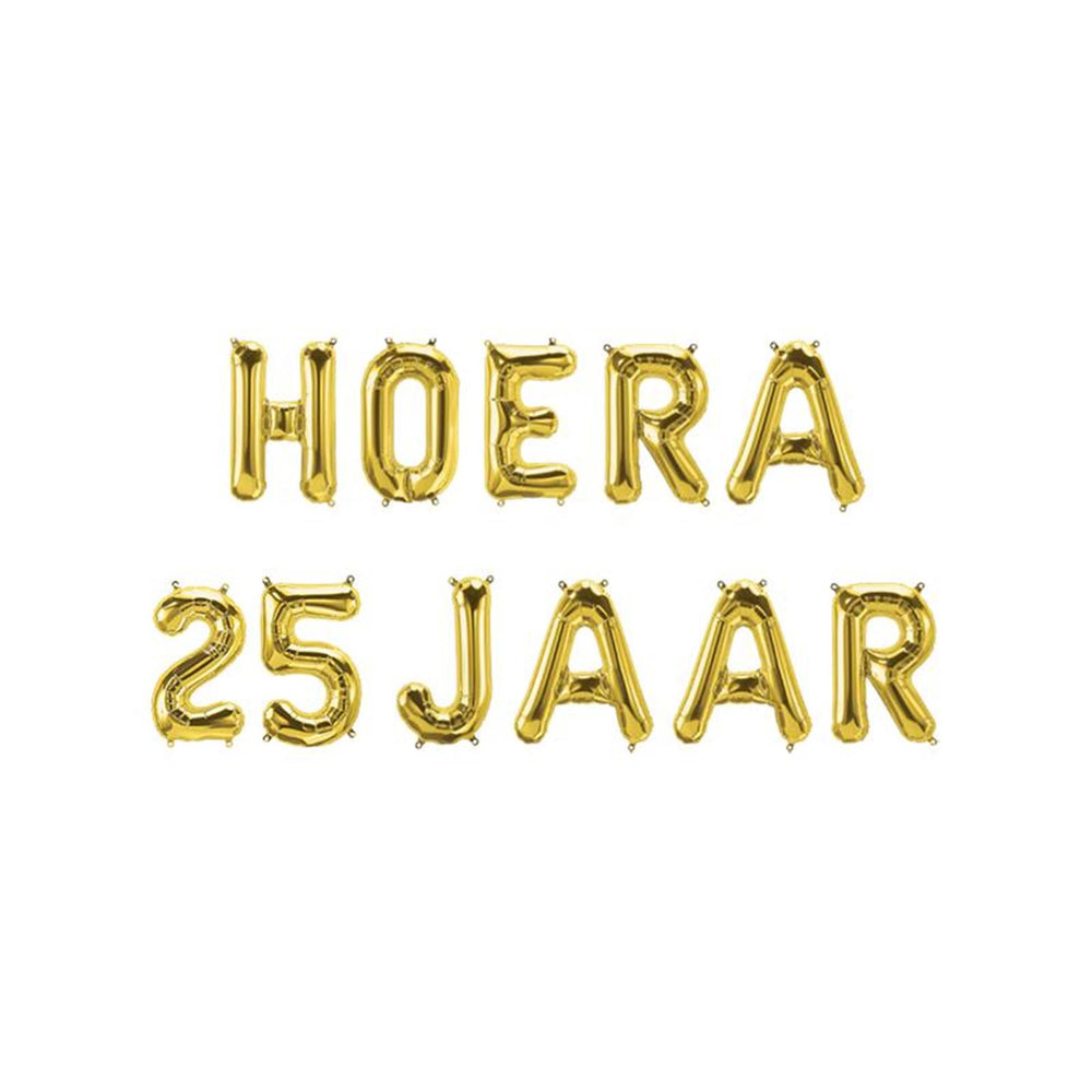 Paperdreams folie ballon letterslinger - hoera 25 jaar