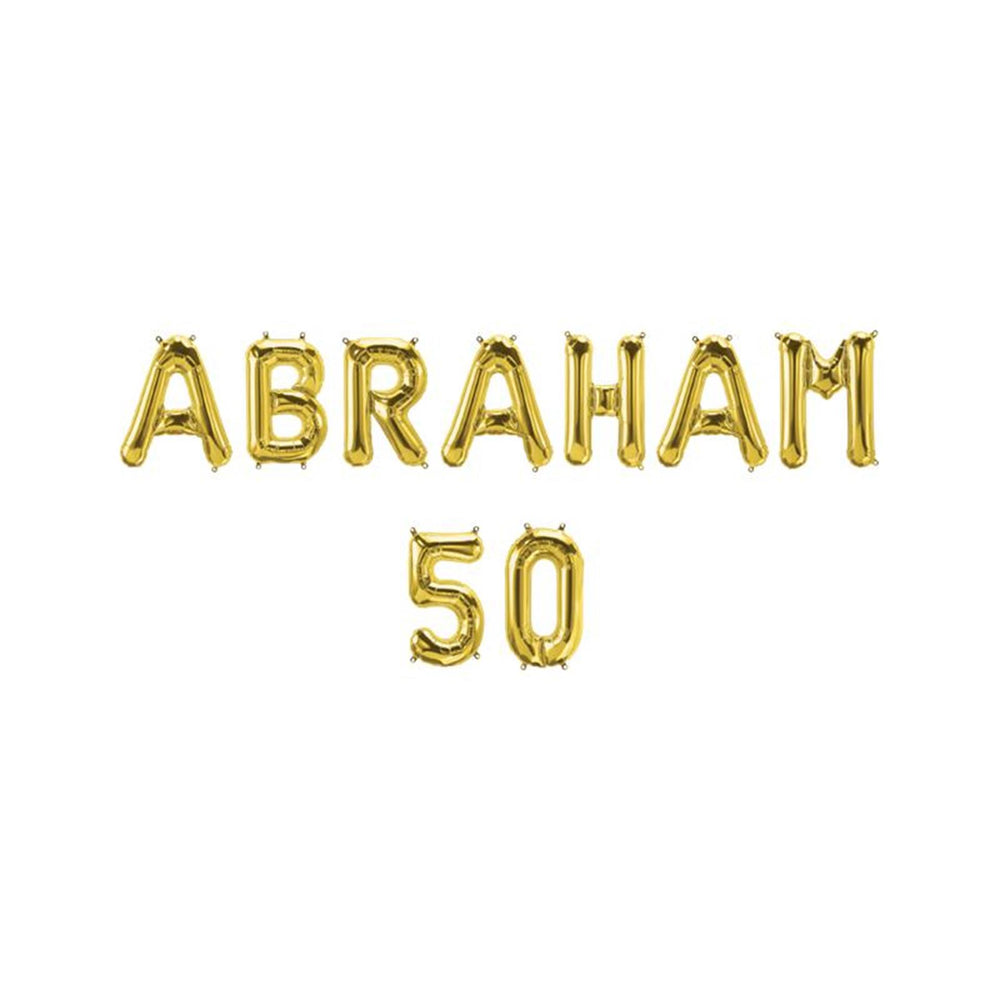 Paperdreams folie ballon letterslinger - abraham 50