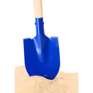 Basic metalen schep met houten steel 77 cm