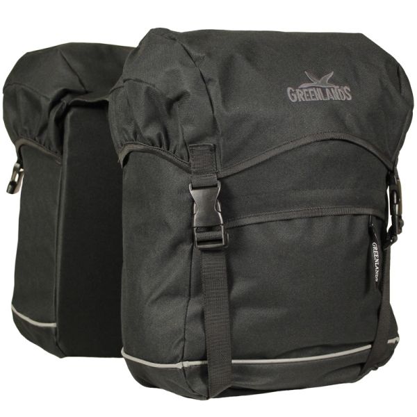 Greenlands Dubbele fietstas Reistas 40 liter 30 x 37 x 17 (2x) zwart