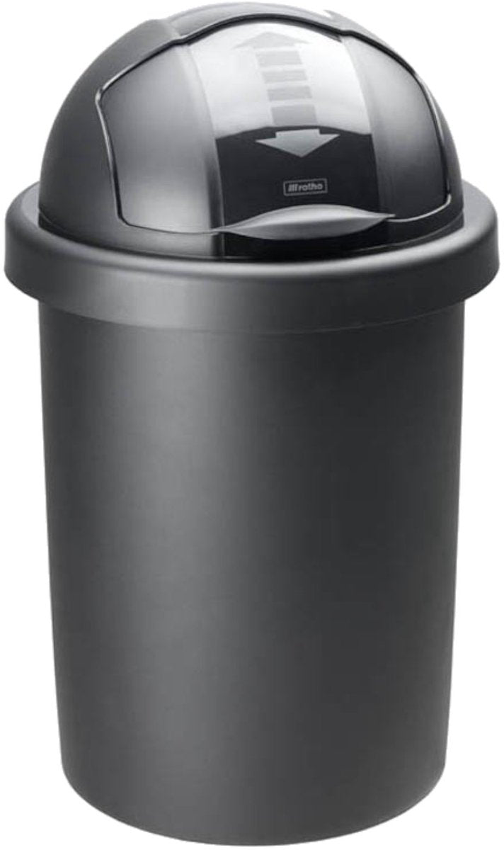 Rotho roll bob - prullenbak - 30l -bpa vrij - zwart
