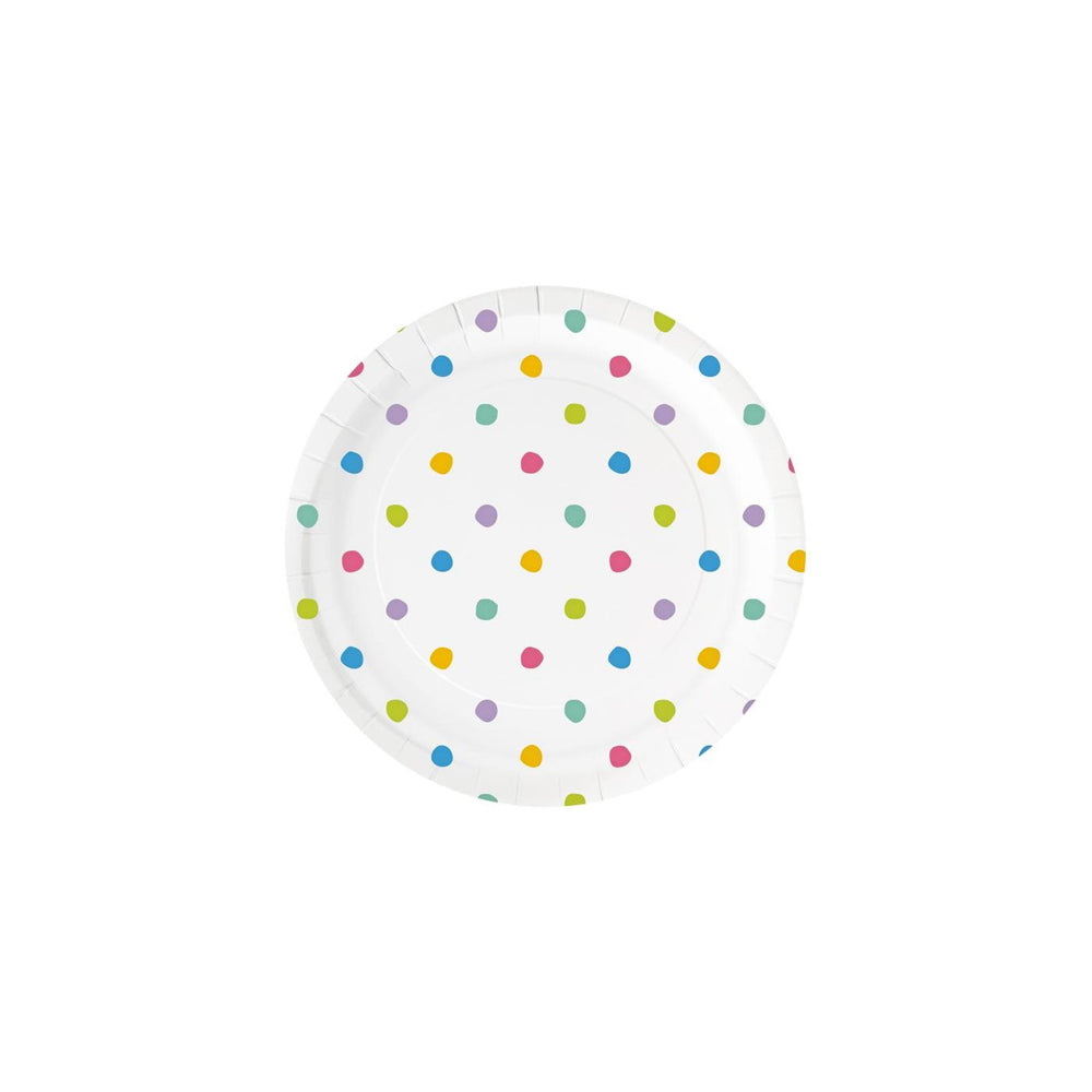 Paperdreams plates - party dots - papier 23cm set a 6 stuks