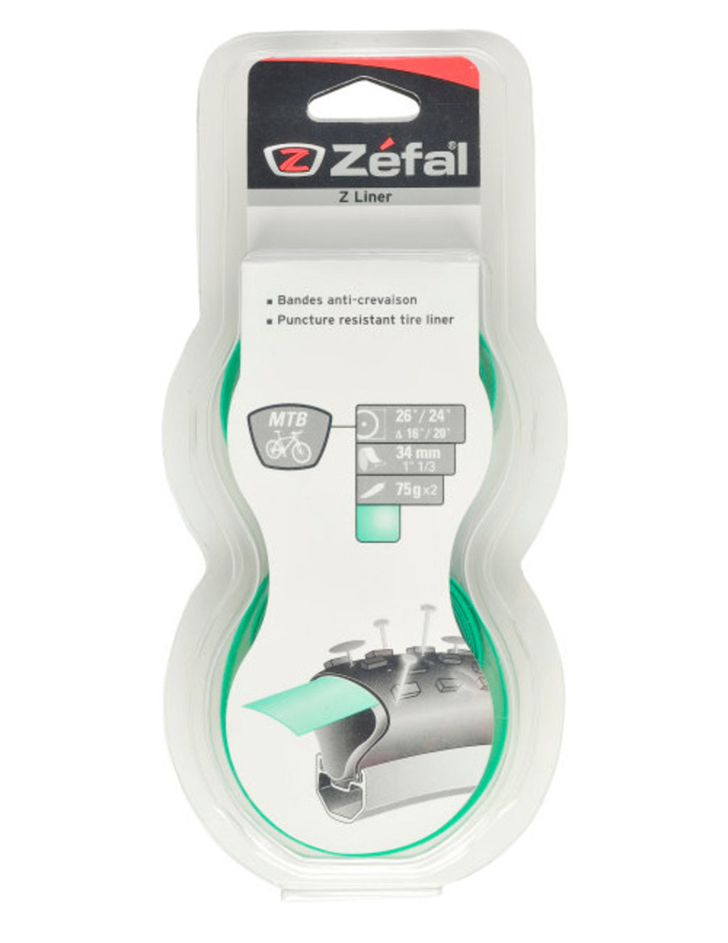 Zefal antilek tape zef z liner 19mm gry set a 2