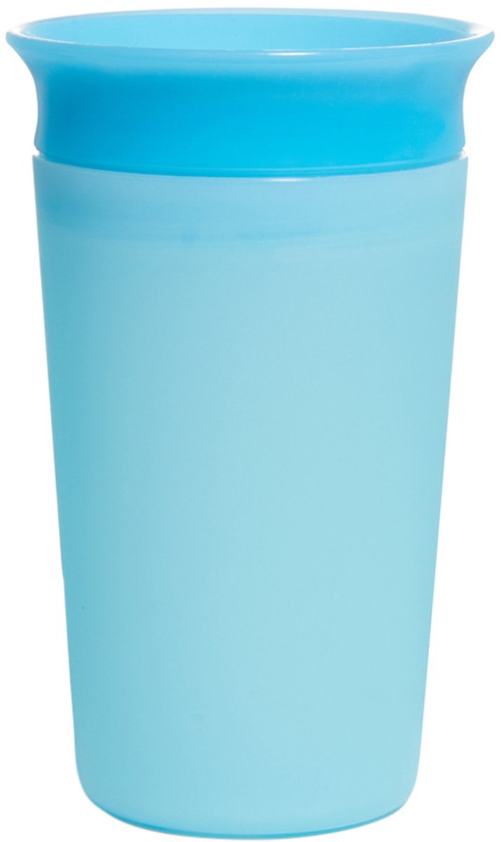 Munchkin miracle anti-lek 360° drinkbeker - sippy cup - veranderd van kleur - warmtegevoelig - oefenbeker voor baby en kind - 266ml - blauw