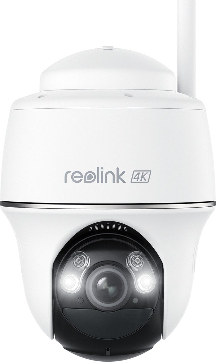 Reolink 4k beveiligingscamera draadloos buiten op batterij, pan- en kantelfunctie, detectie van personen voertuigen dieren, nachtzicht in kleur