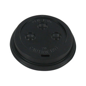 Depa deksel zwart 70.3 mm + drinkgat voor hotcup 180 ml