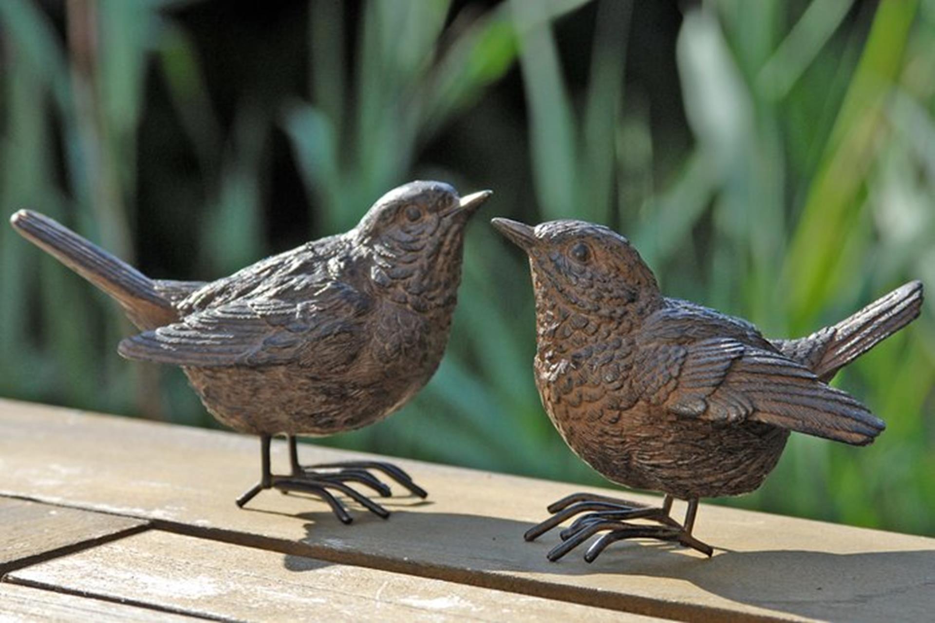 Boltze home beeldje vogel spatz h6cm polyresin