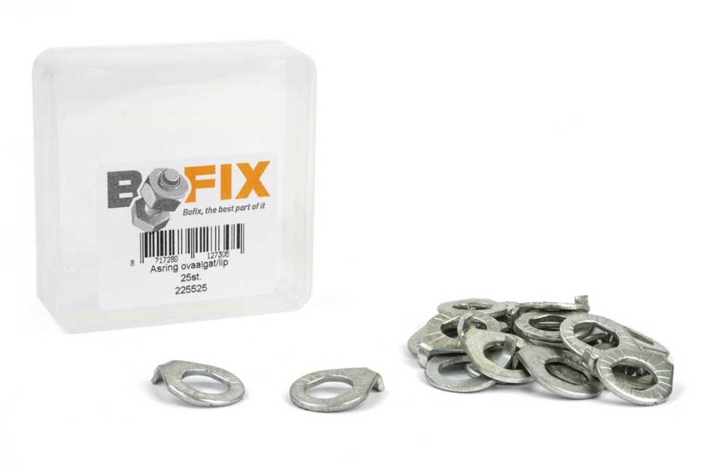 Bofix als ring met lip m10 rechthoekig per 25 stuks 225525