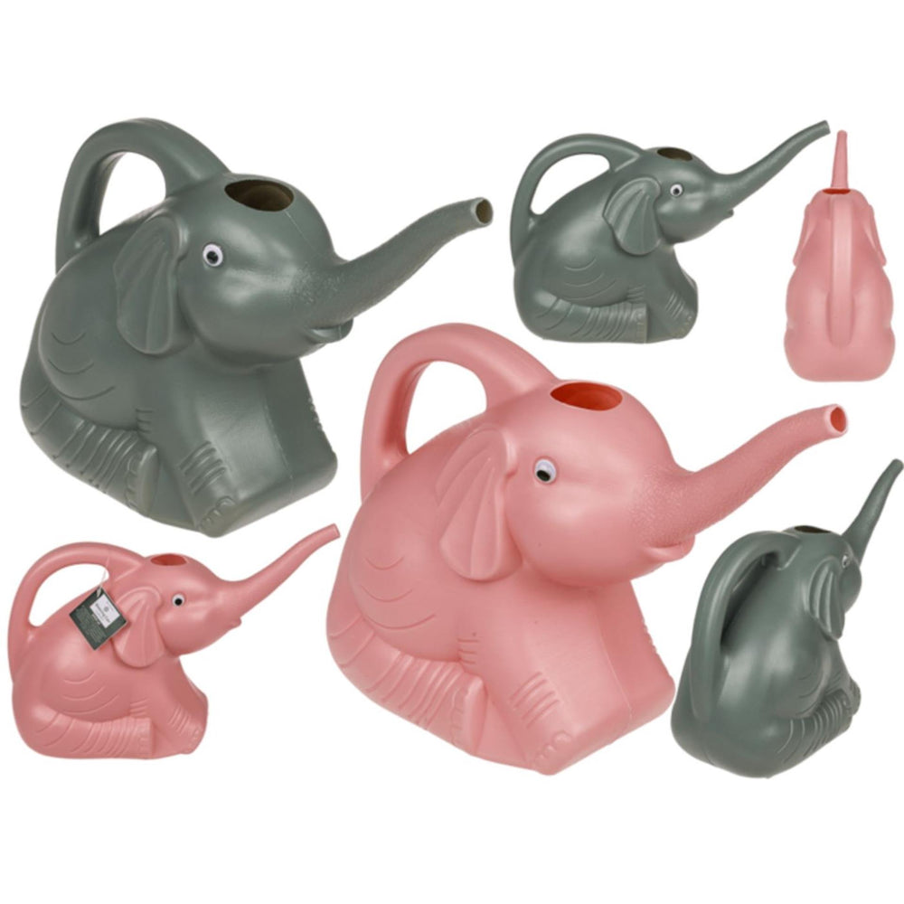 Ootb gieter olifant 2l 29x11x20cm roze groen
