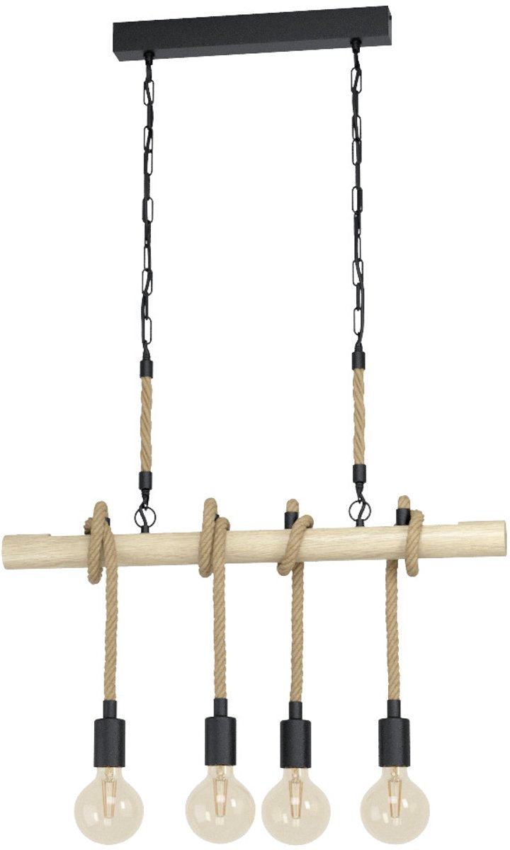 Eglo youngstown hanglamp - e27 - 70 cm - zwart bruin