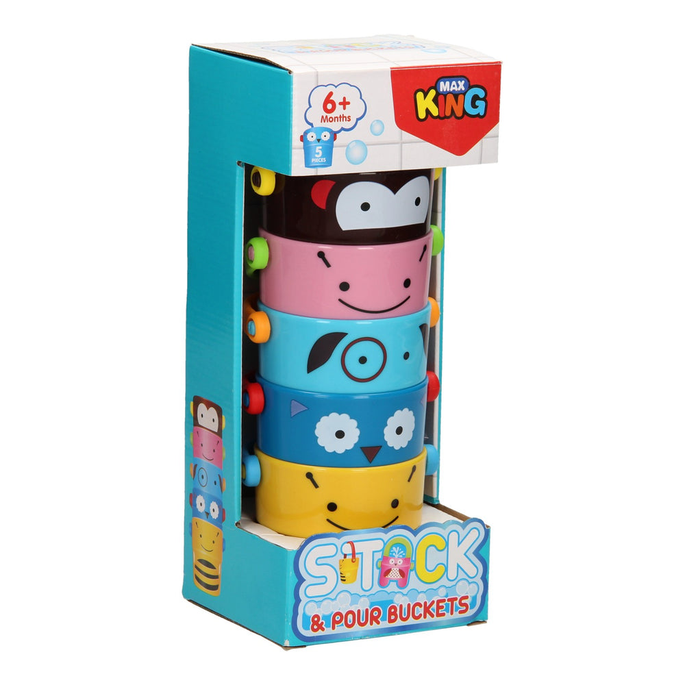 Stapel badbekers bademmers dieren, 5dlg.