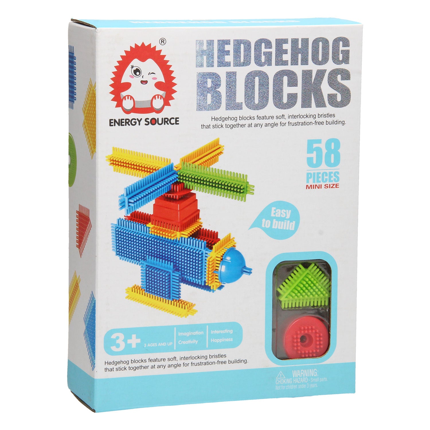 Bristle blocks, 58-piece set.
