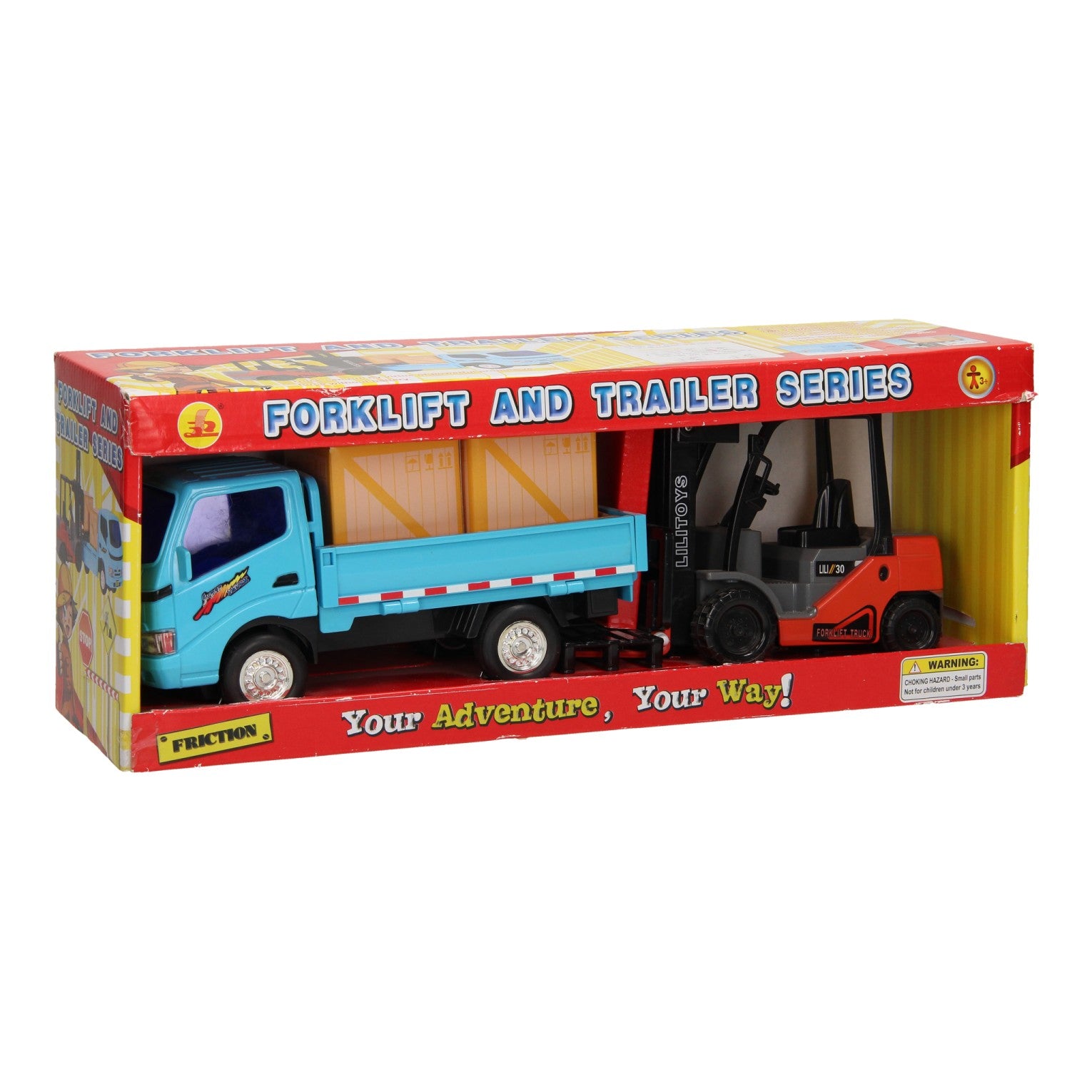 Heftruck met laadwagen