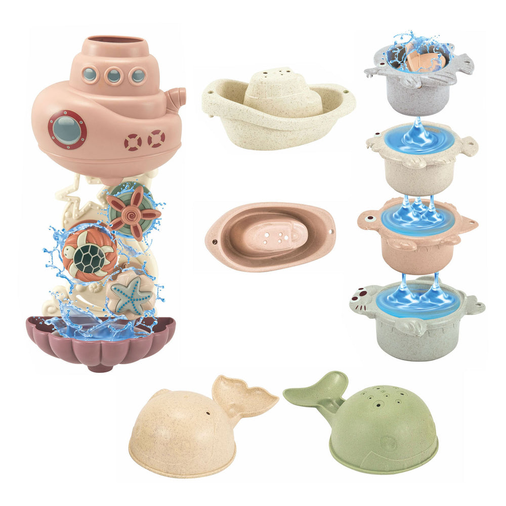 Badspeelset met waterval pastel