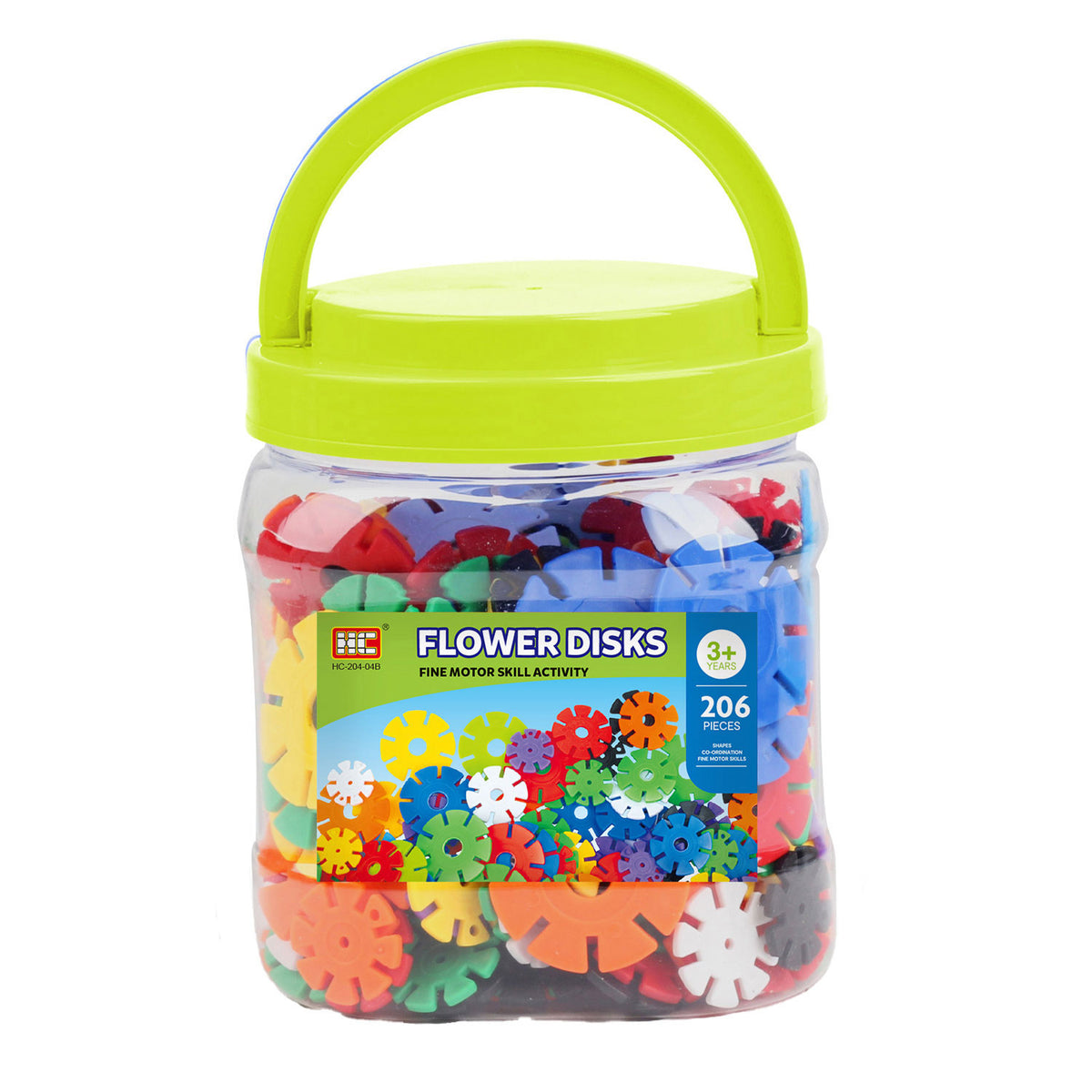 Bouwschijfjes in opbergbox, 206dlg.