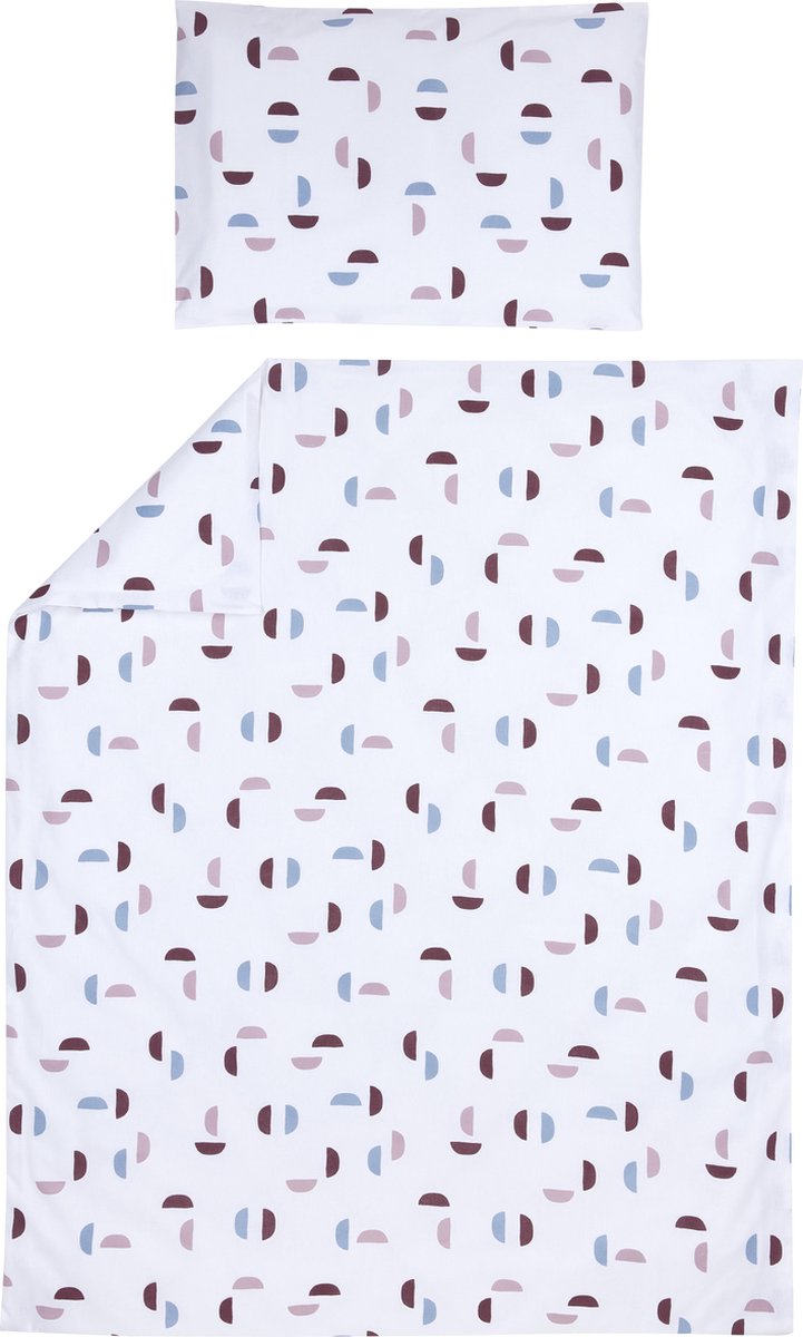 Meyco baby shapes dekbedovertrek ledikant - lilac - 100x135cm
