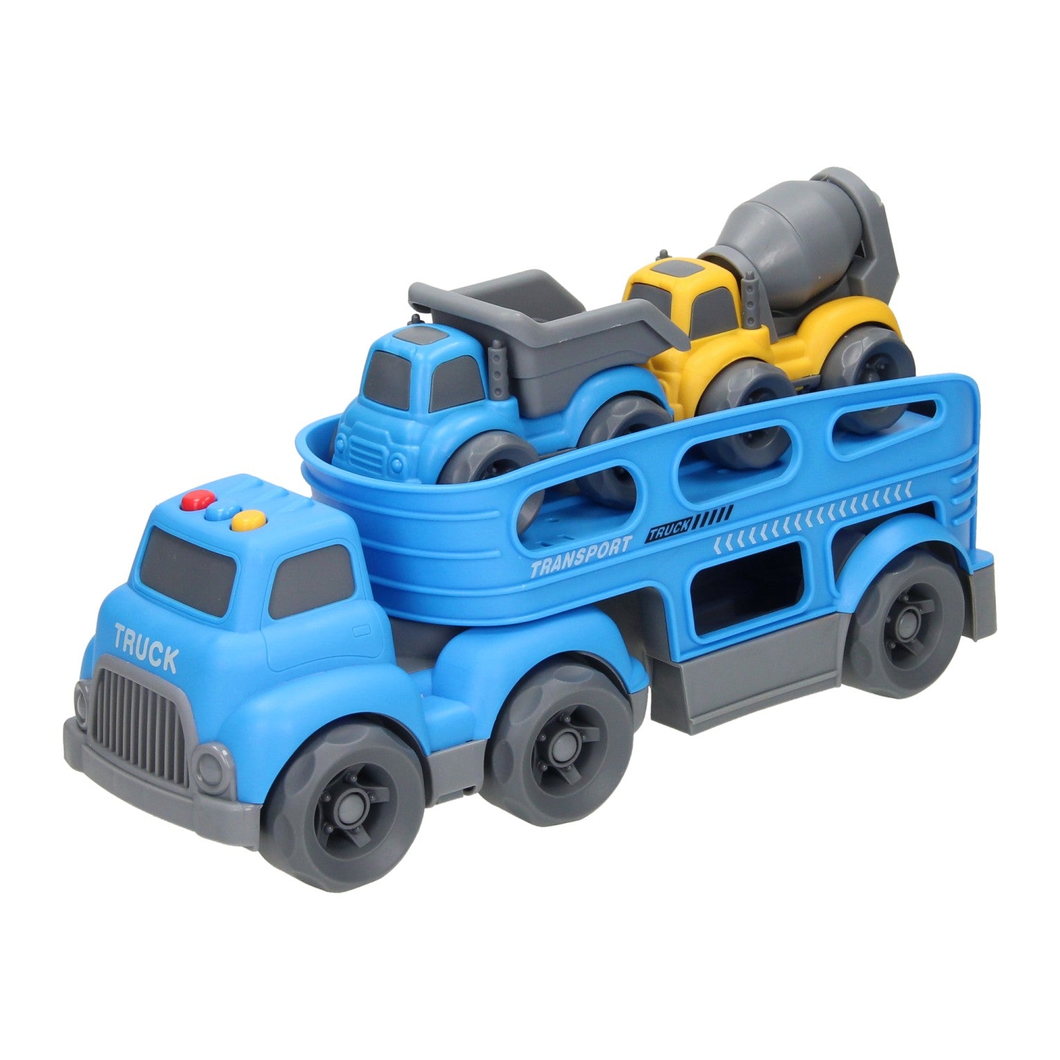 Transporter werkvoertuigen met geluid - blauw