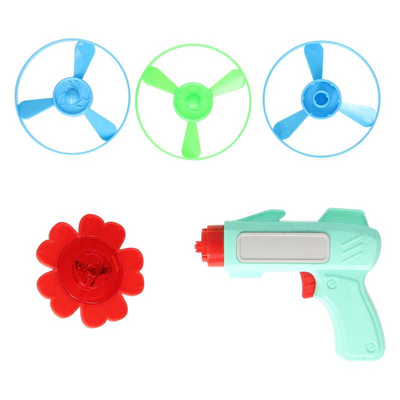 Afschiet pistool met propellers, 5dlg.