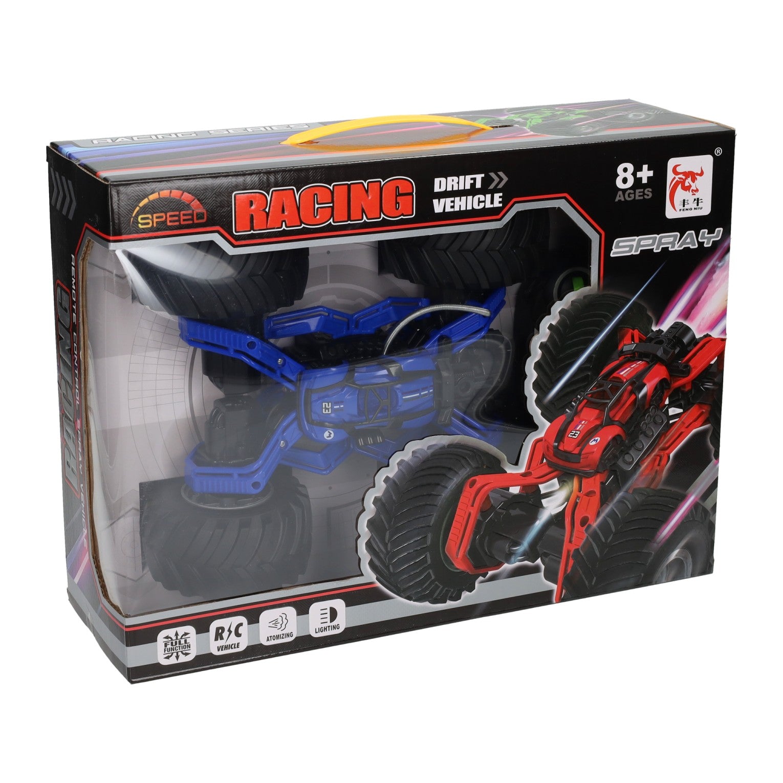 Rc auto met rookfunctie - blauw
