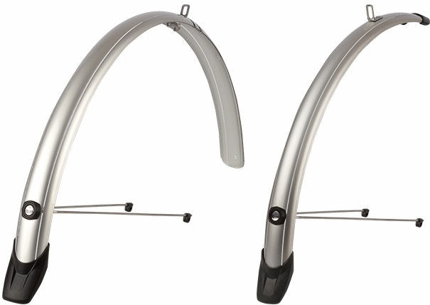 Spatbordset 28 Polisport Towny 46 mm - zilver