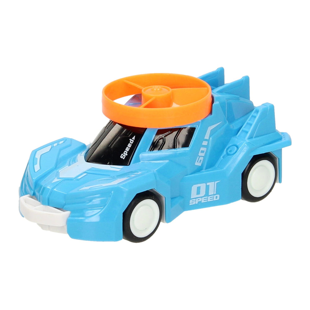 Auto met afschietpropeller