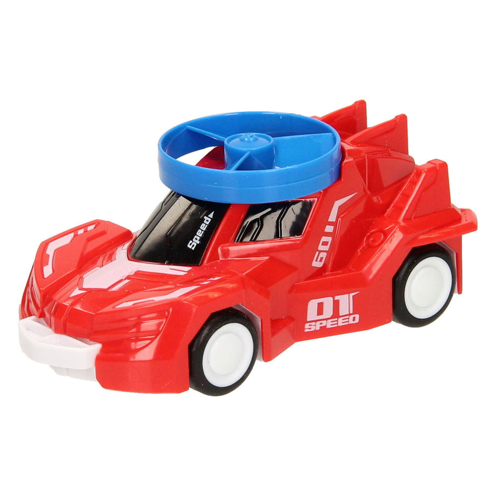 Auto met afschietpropeller