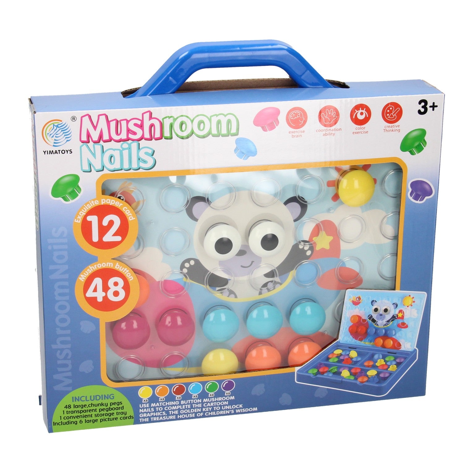 Jumbo insteekmozaïek buttons in koffer, 60dlg.