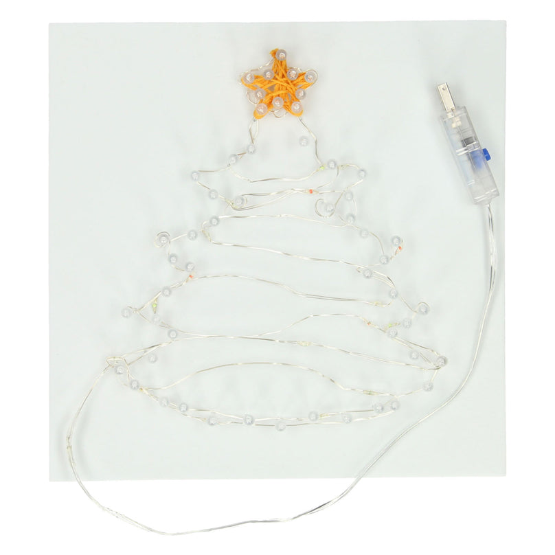 String art kerstboom met led-lampjes