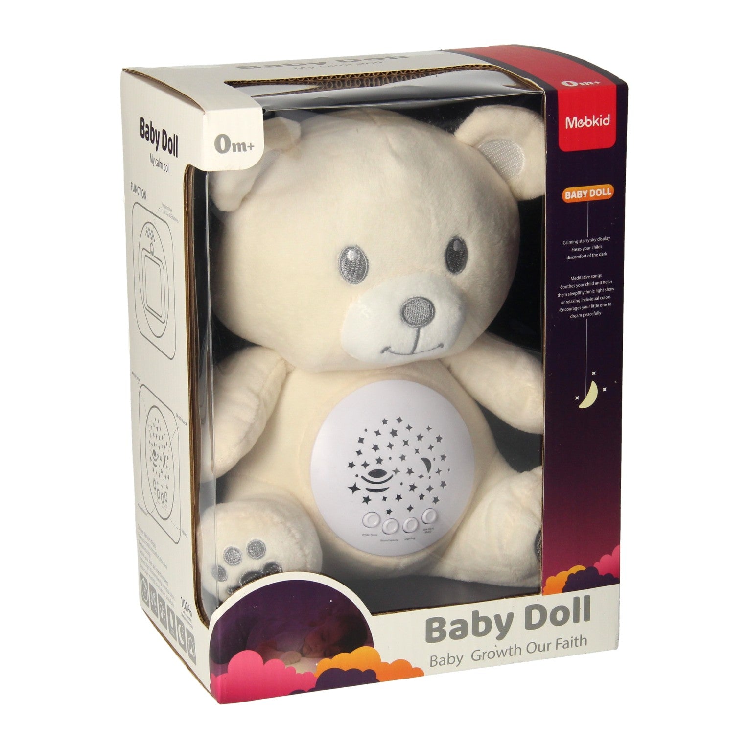 Nachtlamp en muziekmobiel bier, 23cm