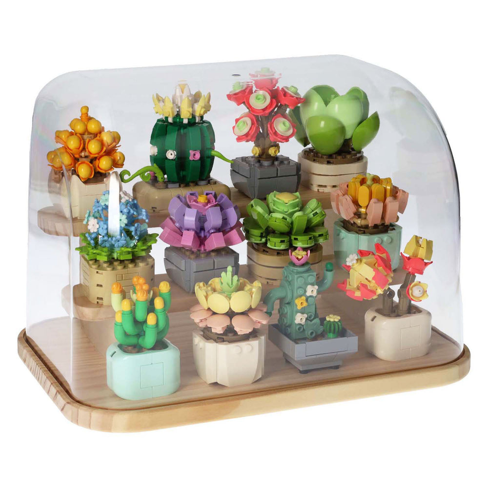 Bouwsteentjes set bloemen etalage