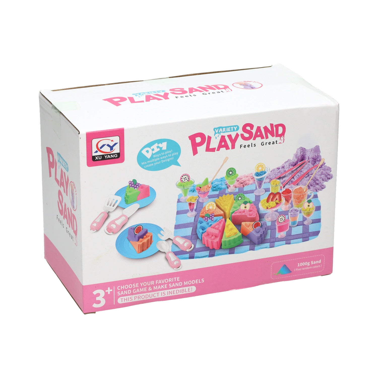 Speelzand taartjes toetjes met speelmat, 1kg