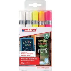 Krijtmarker edding e4095 kleurenassortiment 5 stuks