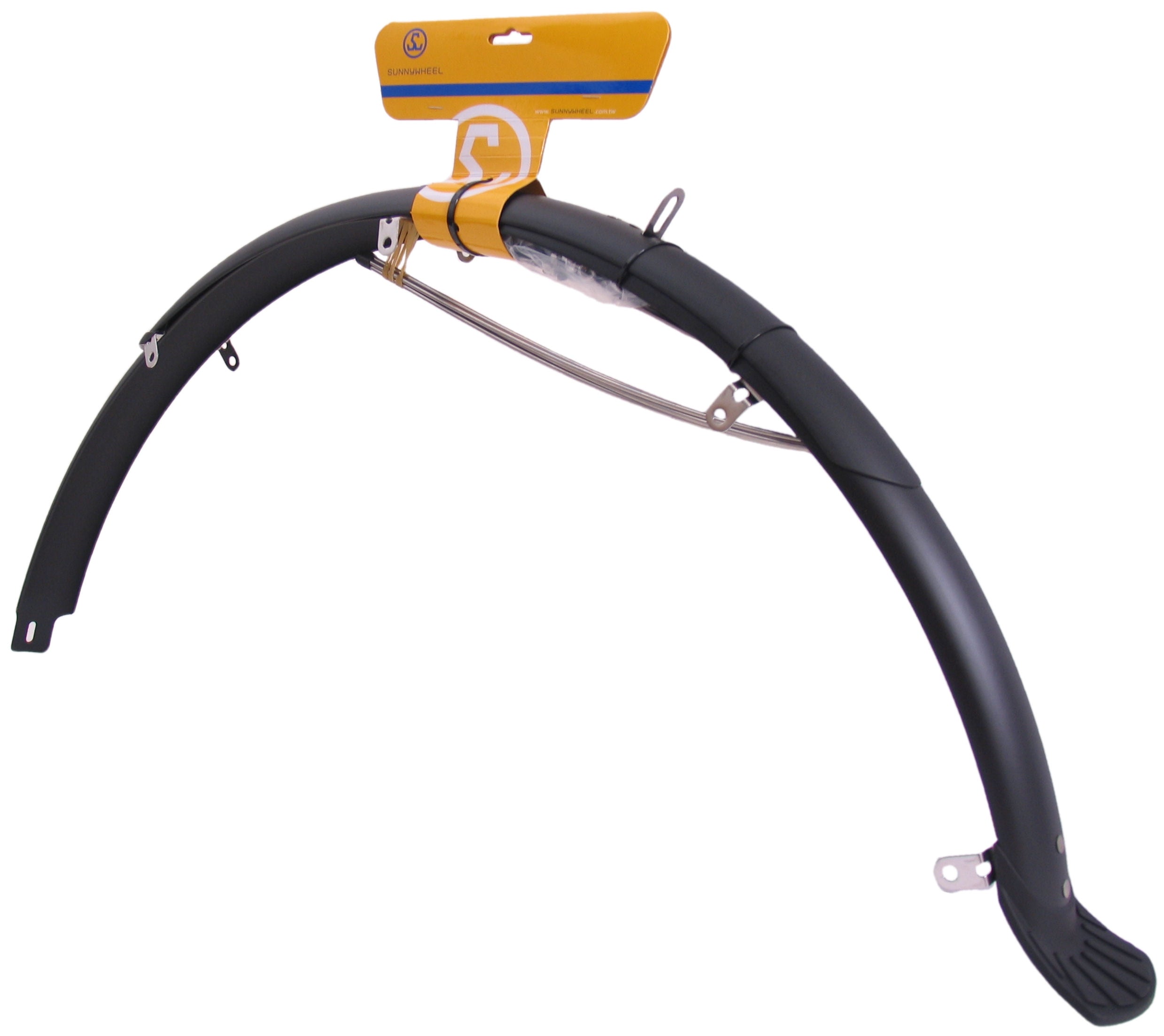 Sunny velg kunststof spatbordset 28 inch mat zwart 50 mm