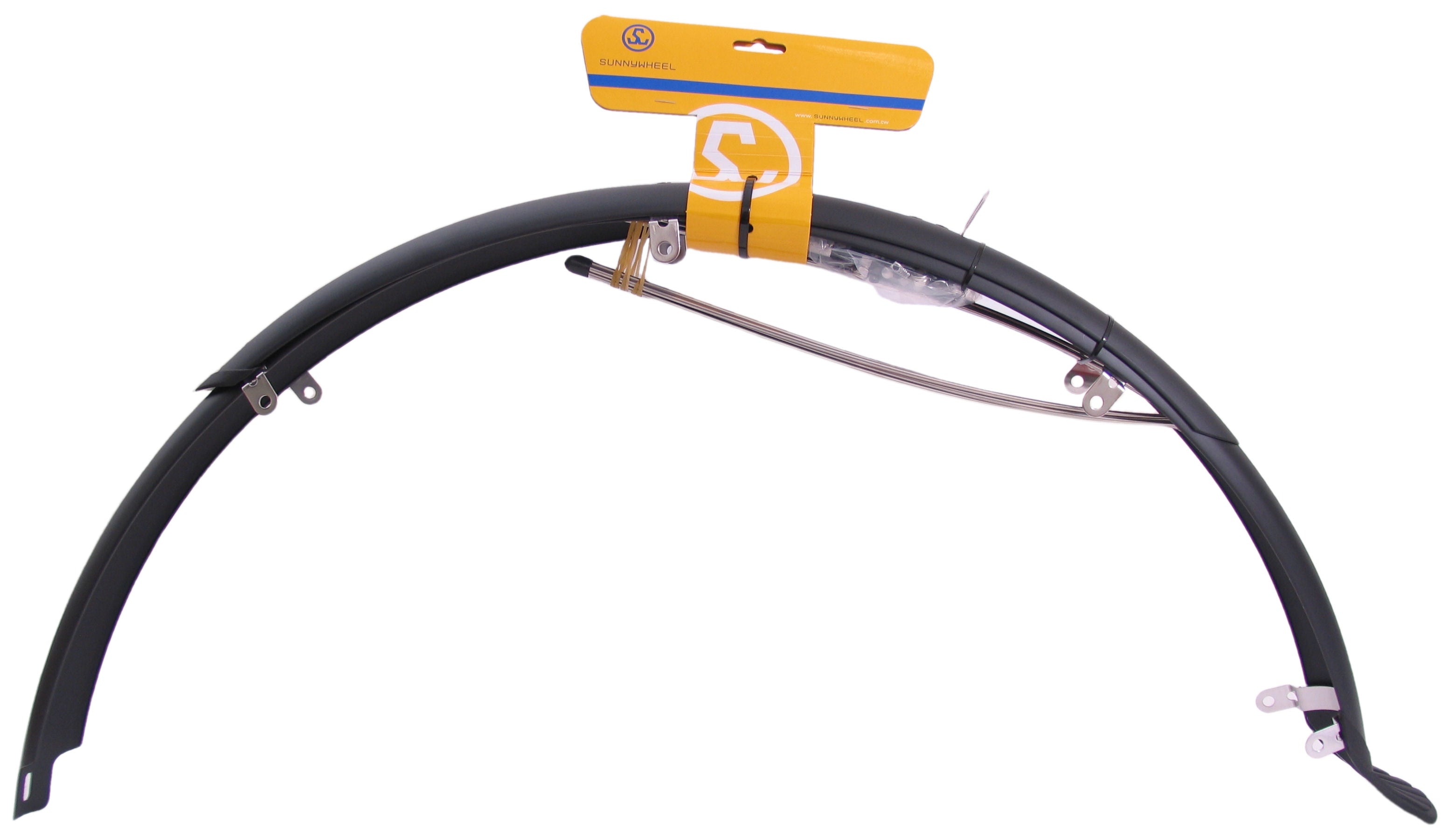 Sunny velg kunststof spatbordset 28 inch mat zwart 50 mm