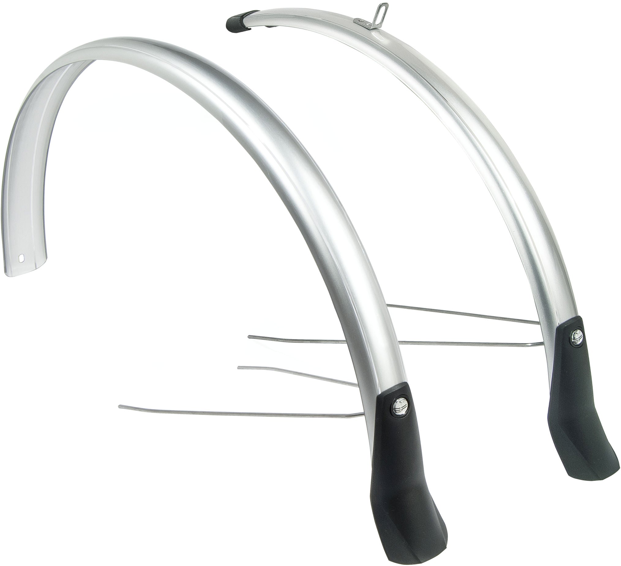 Eurofender Spatbordset Snello 28 x 51 mm zilver