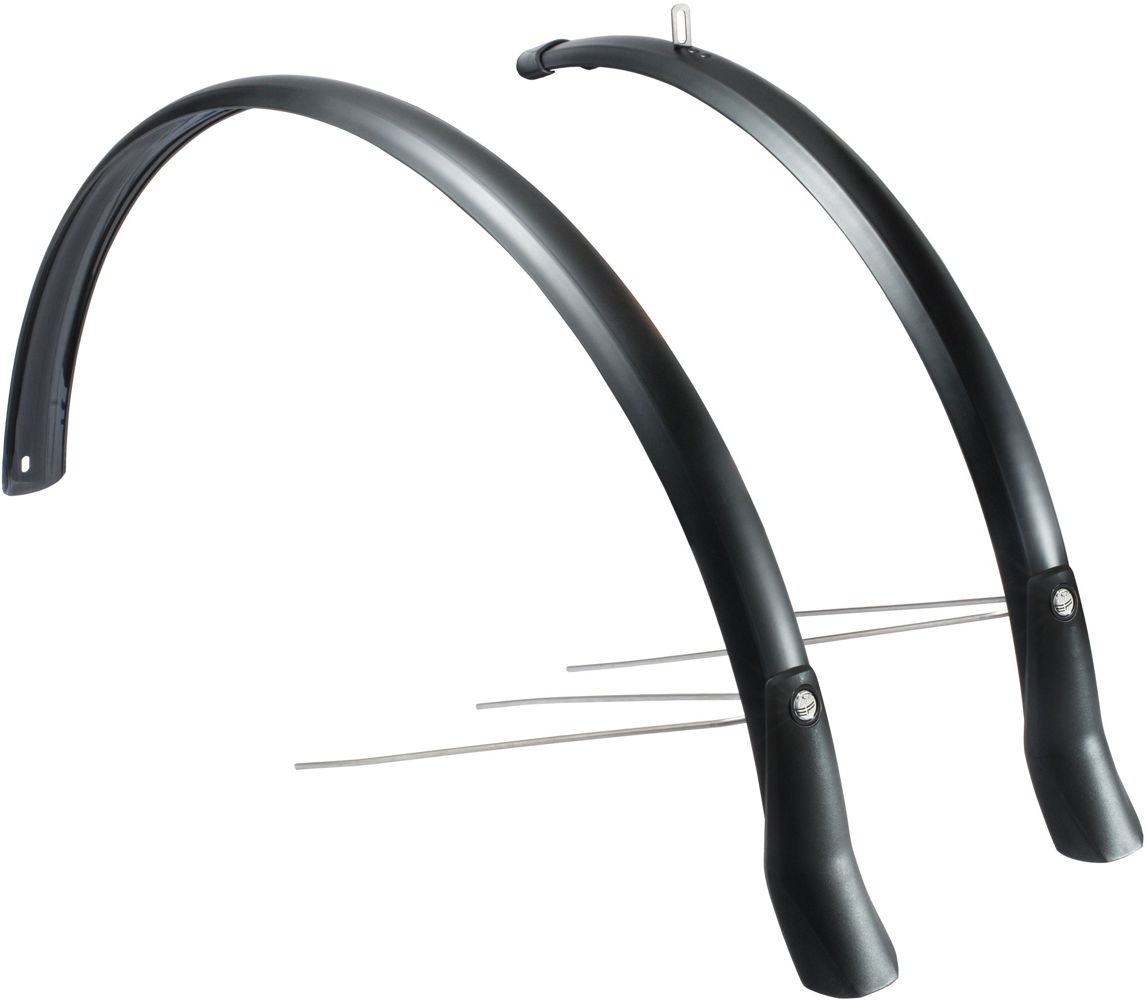 Jeu de garde-boue Eurofender Snello 28 x 51 mm - noir mat