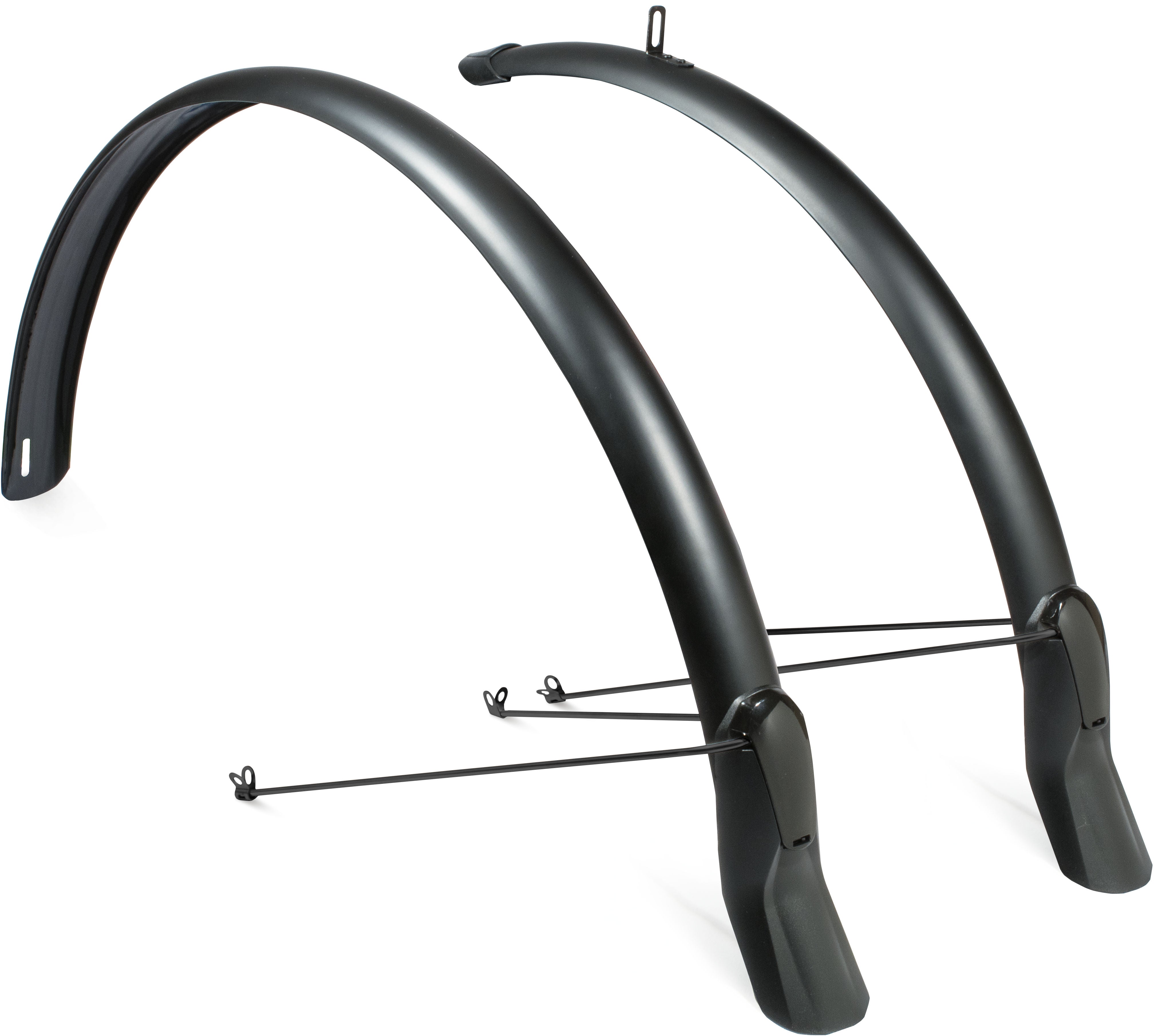 Jeu de garde-boue Eurofender Scatto 28 x 51 mm - noir mat