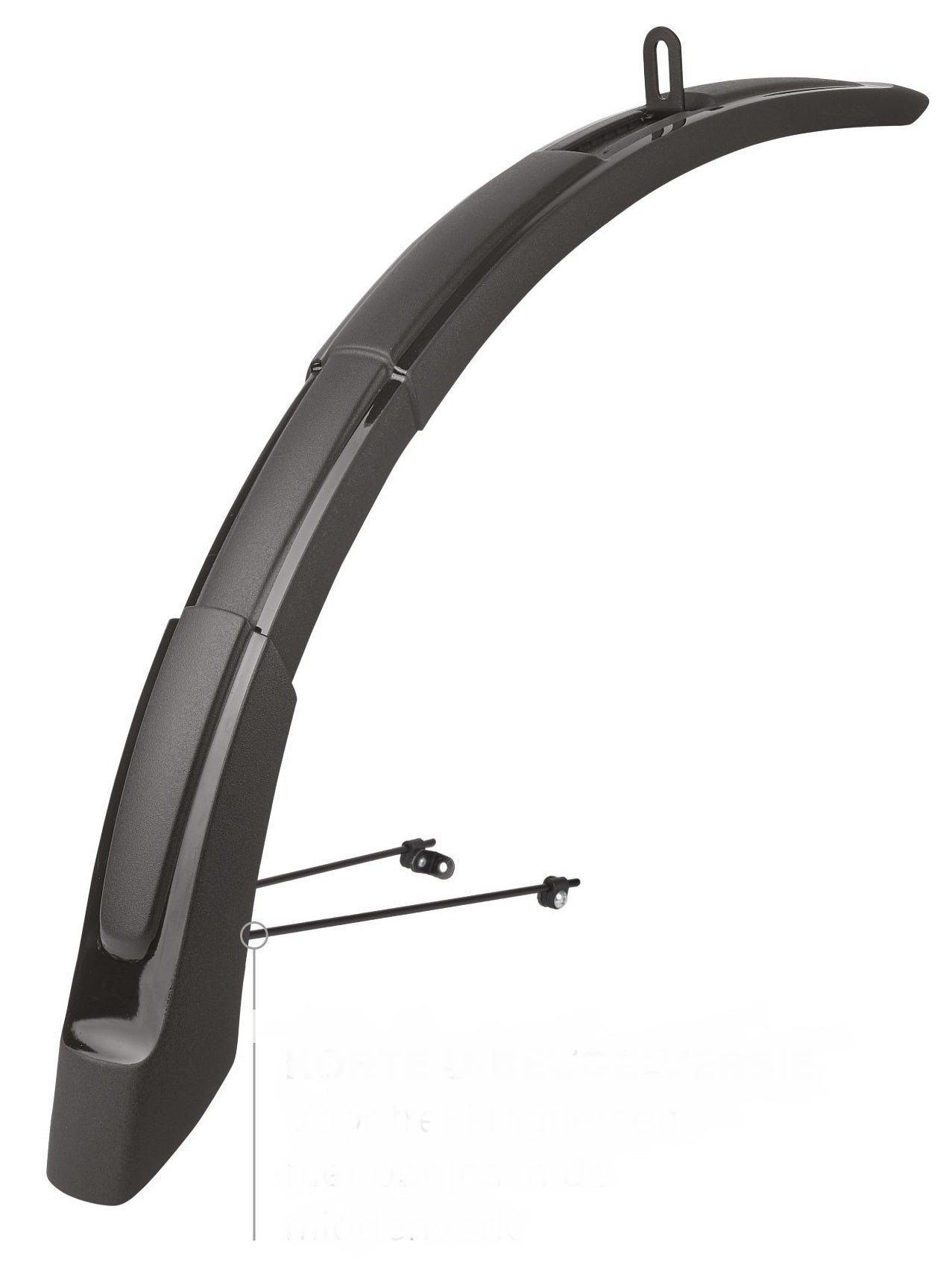 Polisport spatbord verlenger mtb 26'-29 65mm - zwart