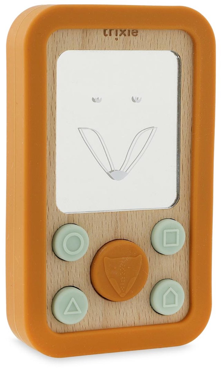 Trixie houten siliconen babytelefoon - mr. vos